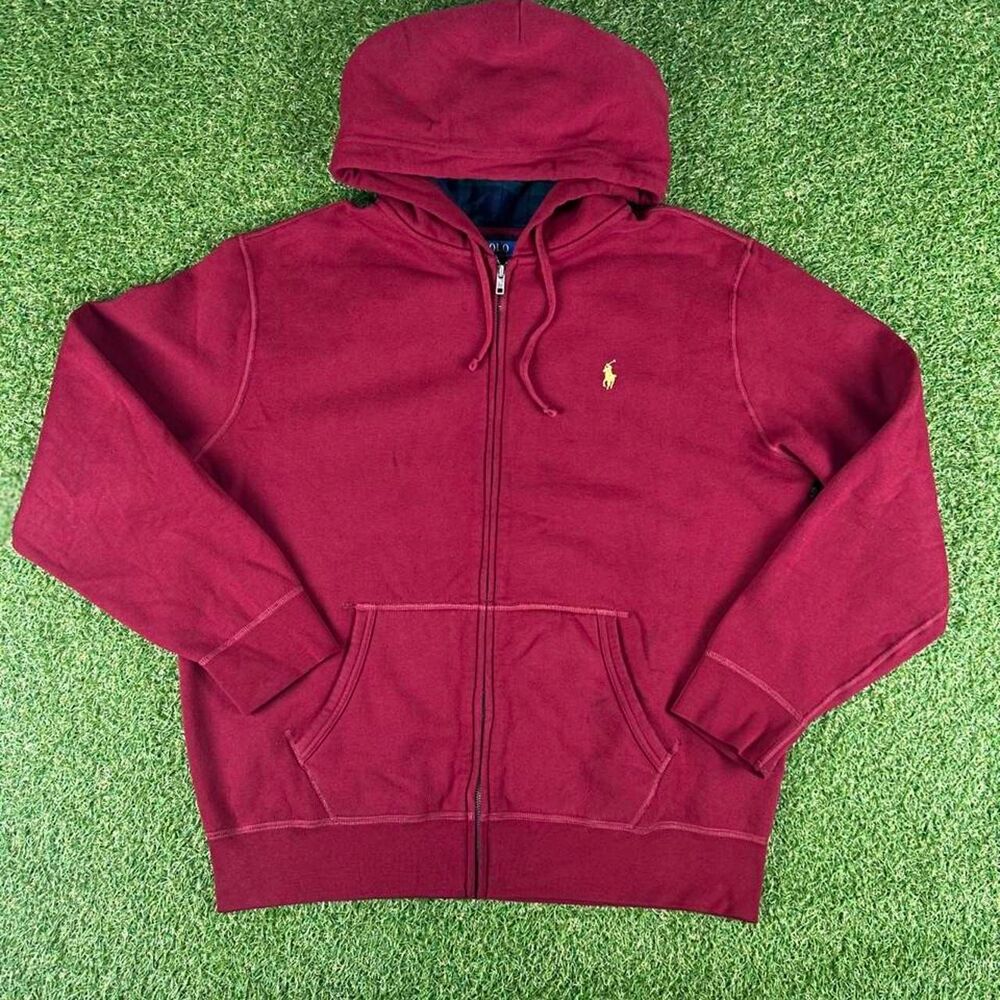 Polo-ralph-lauren Men's Burgundy and Red Hoodie